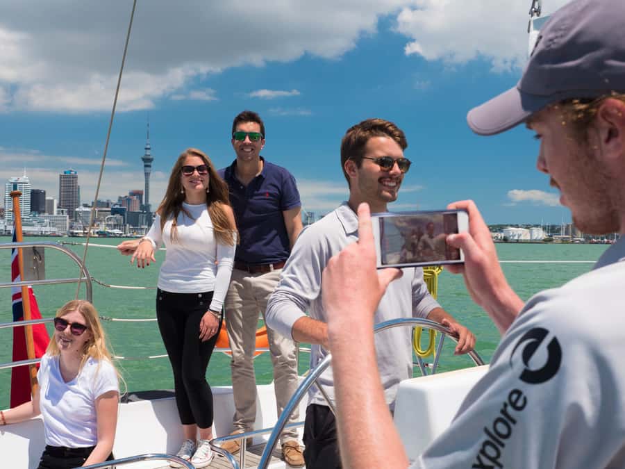 Auckland Harbour 1.5-Hour Sailing Cruise - Westhaven Marina and the working harbour