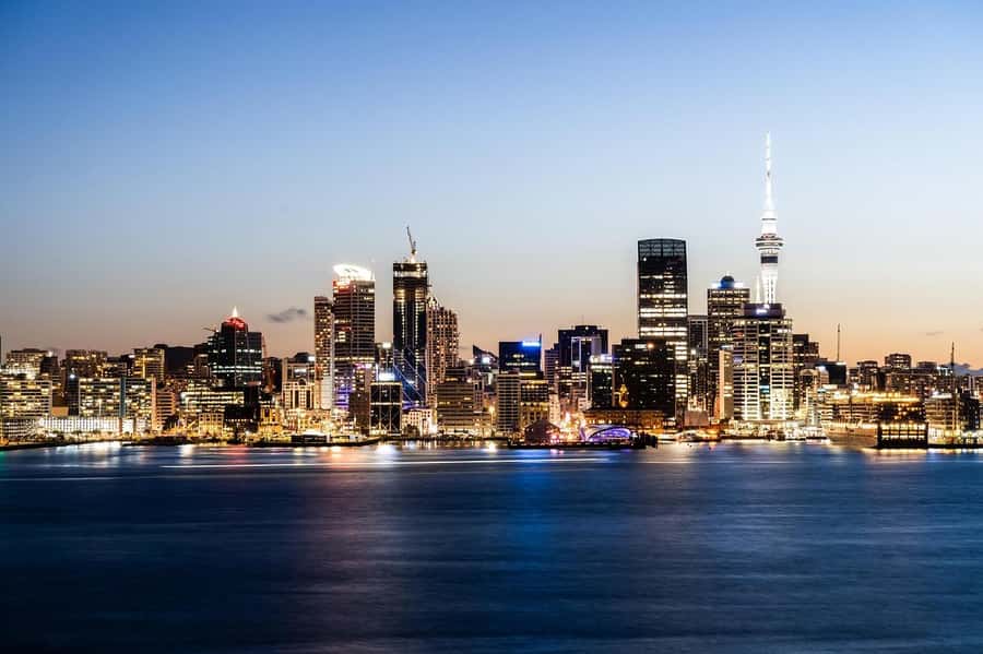 Auckland: Nightlights Harbour Cruise with Canapés and Drink - Passing under Harbour Bridge