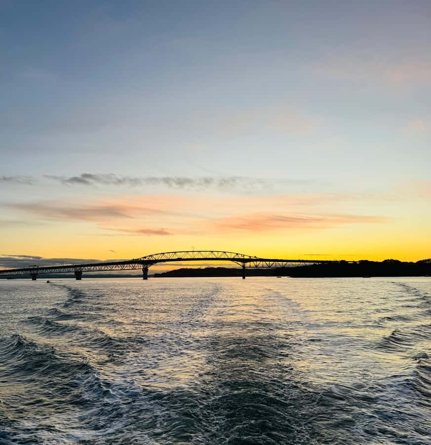 Auckland Sunset Harbour Cruise - Sailing beneath Auckland’s Harbour Bridge