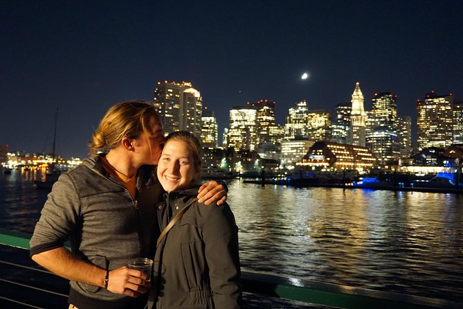 Boston Harbor Night Cruise - Lit buildings and waterfront history