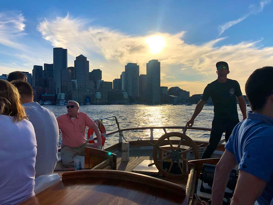 Boston: Sunset Tall Ship Harbor Cruise - Raising the Sails With the Crew