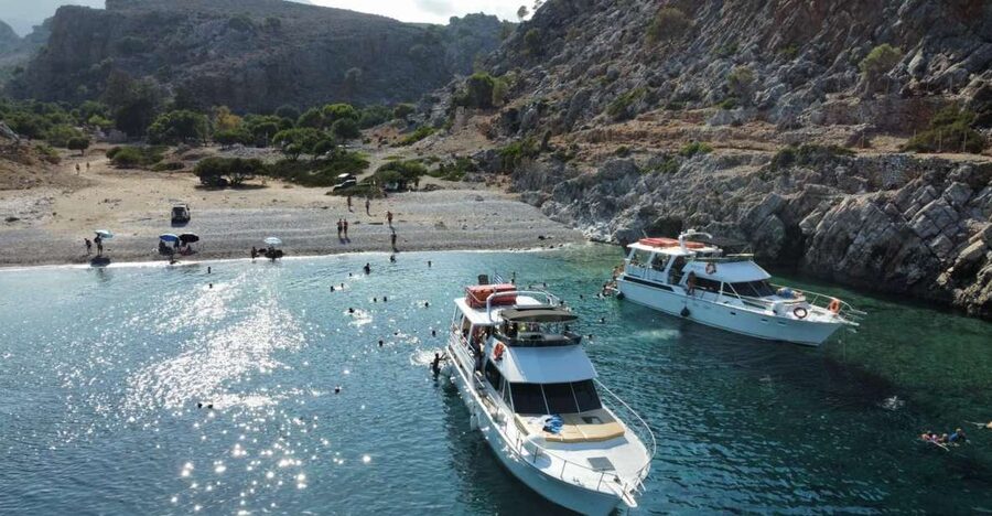 Chania: Menies Beach & Chironisia Bay Cruise with Snorkeling - Setting out from Kolymbari