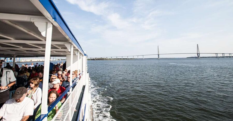 Charleston: Sightseeing Harbor Tour & Dolphin Watch - The first ten minutes across Charleston Harbor