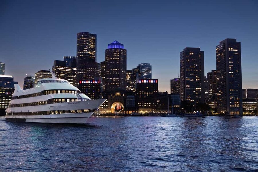 City Cruises Boston: Harbor Buffet Lunch or Dinner Cruise - The Spirit of Boston, part dining room and part dance floor