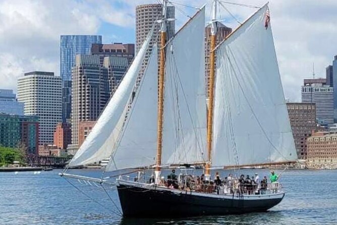 Classic Tall Ship Cruise in Boston Harbor - Raising the sails with Captain Fredo, Jess, and Max