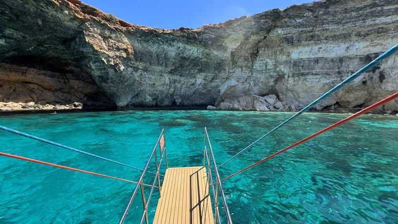 Comino Blue Lagoon & Crystal Lagoon - 3 Bay Cruise - Santa Maria Caves and the ride back