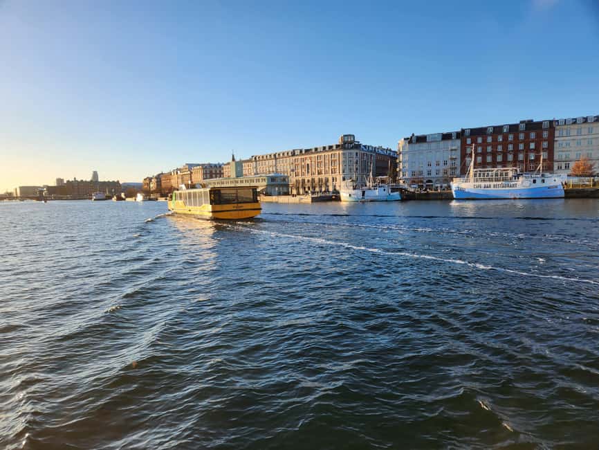 Copenhagen Combo: Walking Tour, Harbor Ferry & Royal Guards - The electric ferry and Copenhagen from the water