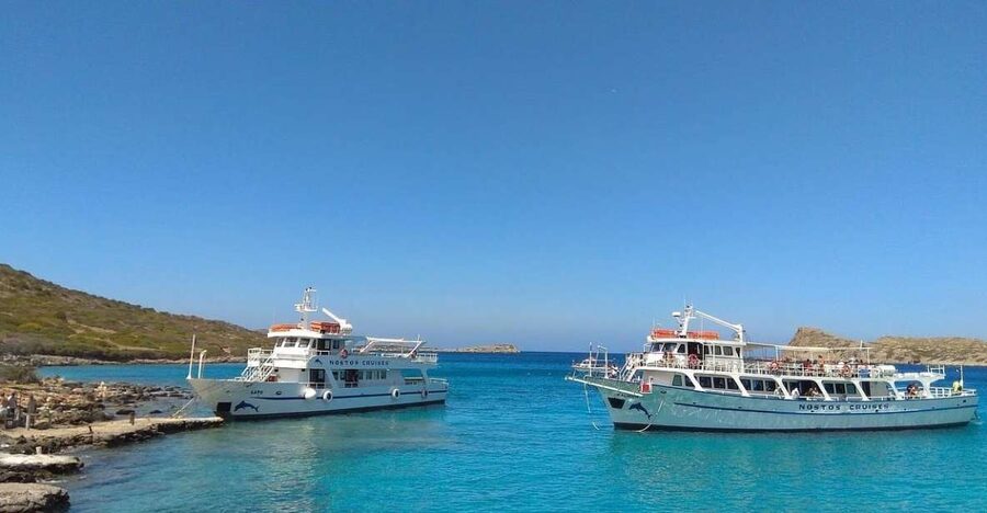 Crete: Mirabello Bay Cruise with Onboard Cocktail - Kolokytha Beach gives you the longest first swim