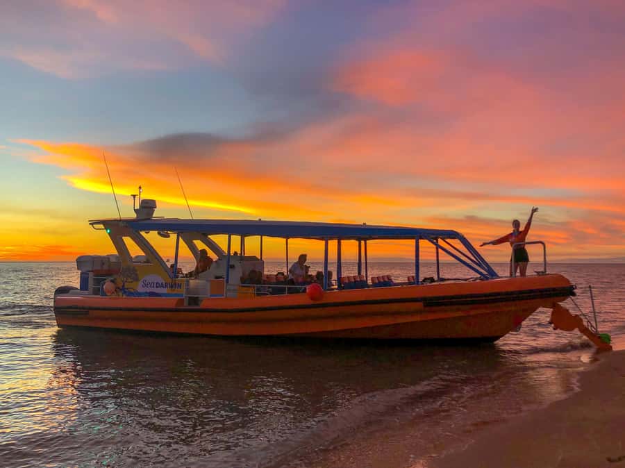 Darwin: Sunset Harbour Cruise with Fish and Chips Dinner - A working harbour, not a staged attraction