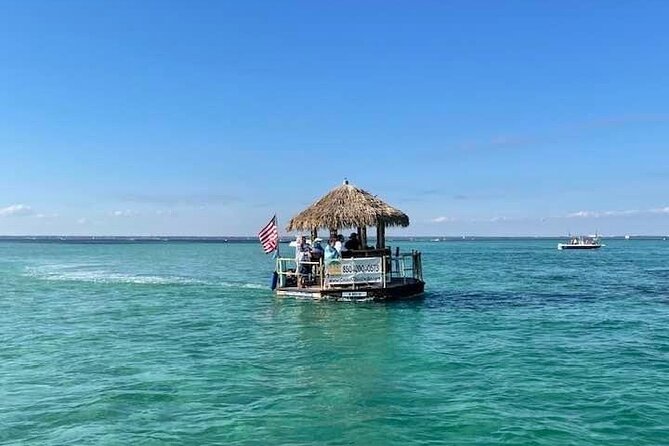 Destin's Floating Tiki Bar Cruise: 360° Harbor Views - A floating tiki bar, not a standard sightseeing boat