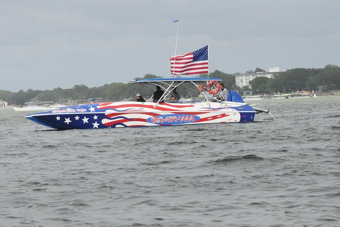 Dolphin-Watching Speedboat Cruise in Destin Harbor - Shade, seating, and family comfort