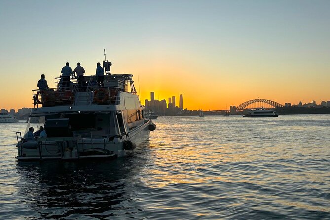 Golden Glow Sunset Sydney Harbour Cruise - The Opera House from the water