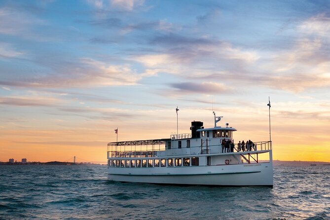 Holiday Sunset Cruise in Boston Harbor - Fort Independence and the Seaport view
