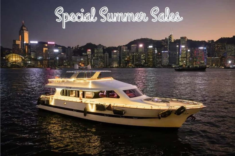 Hong Kong: Victoria Harbour Evening Cruise with Drinks - The 7:40 PM Symphony of Lights option