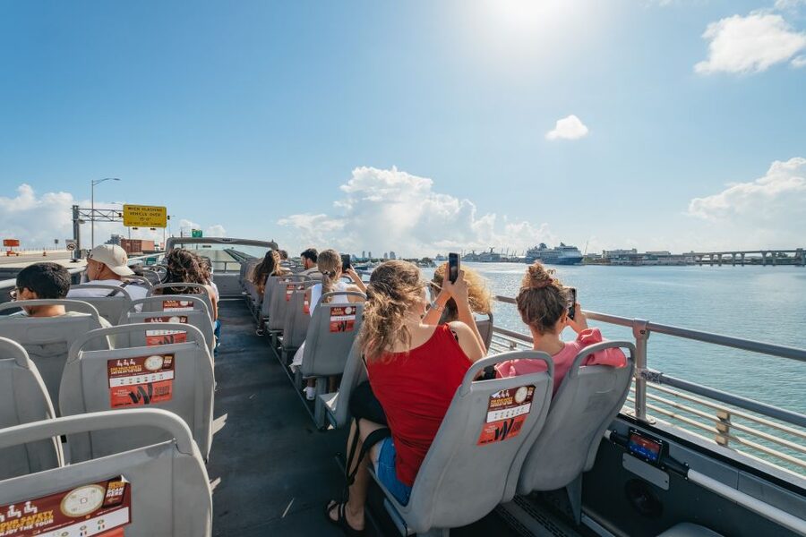 Miami: Half-Day Open-Top Bus Tour Plus Biscayne Bay Cruise - Millionaire’s Row from the water