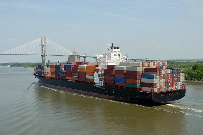 Narrated Port Tour Cruise of Savannah - Cargo ships, dredges, and mega yachts