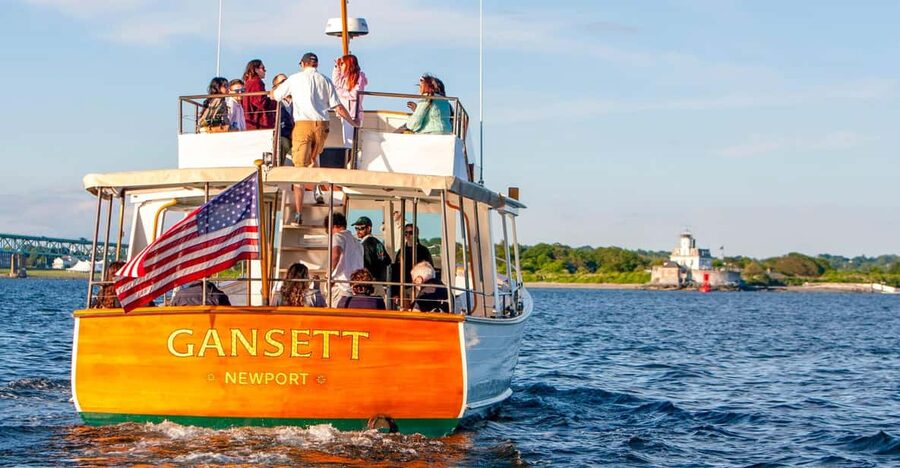 Newport, RI: Evening Cruise on Newport Harbor - A sunset view of Newport from the M/V Gansett