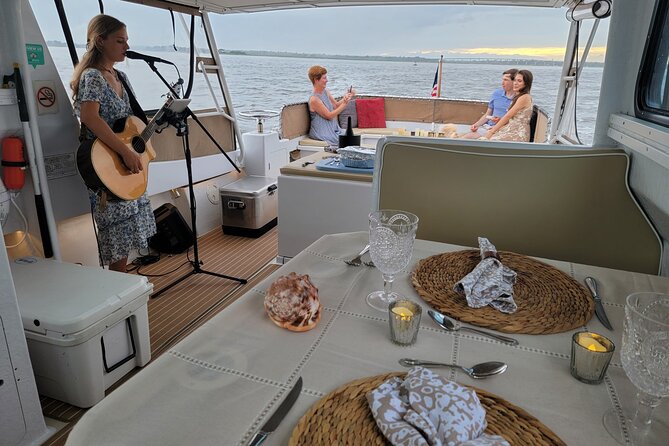 Private Sunset Harbor Tour 20 passenger party Yacht Kismet - Under the Ravenel Bridge