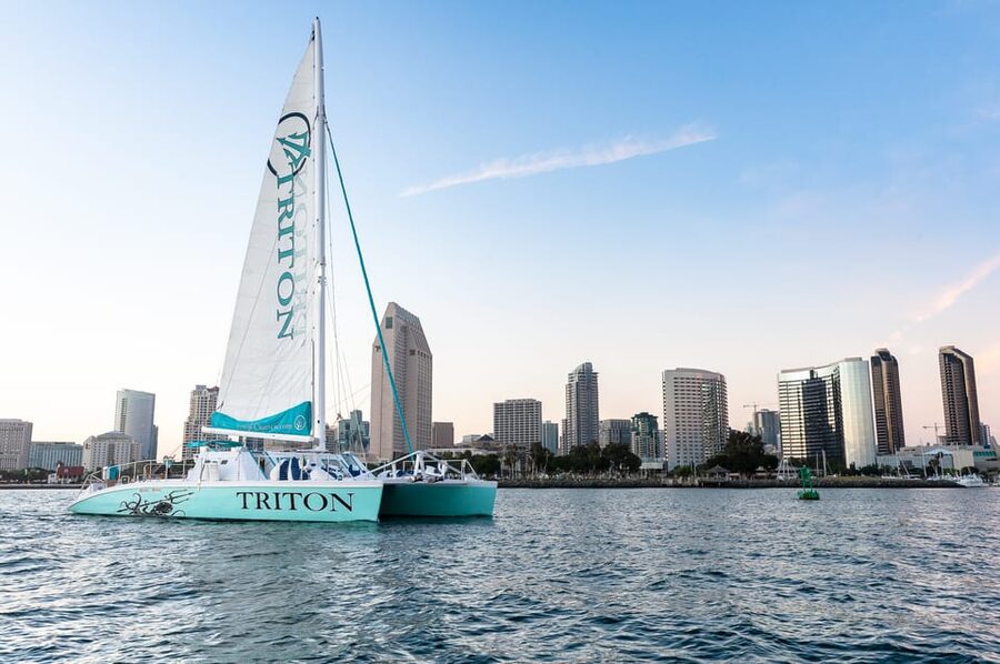 San Diego Harbor Cruise: 2.5 hour Catamaran Cruise - Seeing the USS Midway from the water