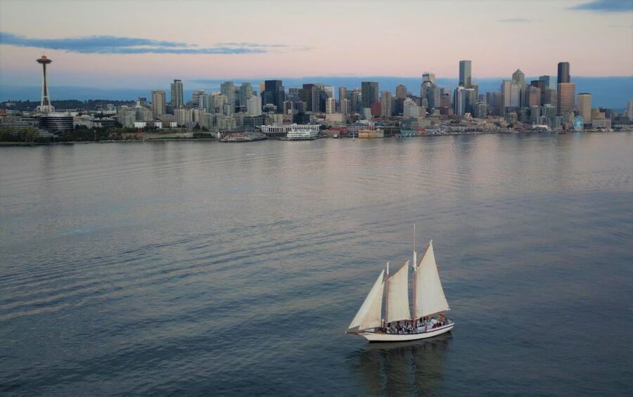 Seattle: Tall Sailboat Sunset Harbor Cruise - The views change as the sun drops