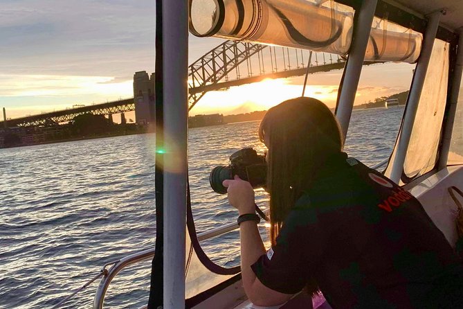 Sunset and Sparkle Sydney Harbour Cruise - Under the Harbour Bridge for the classic Sydney photograph