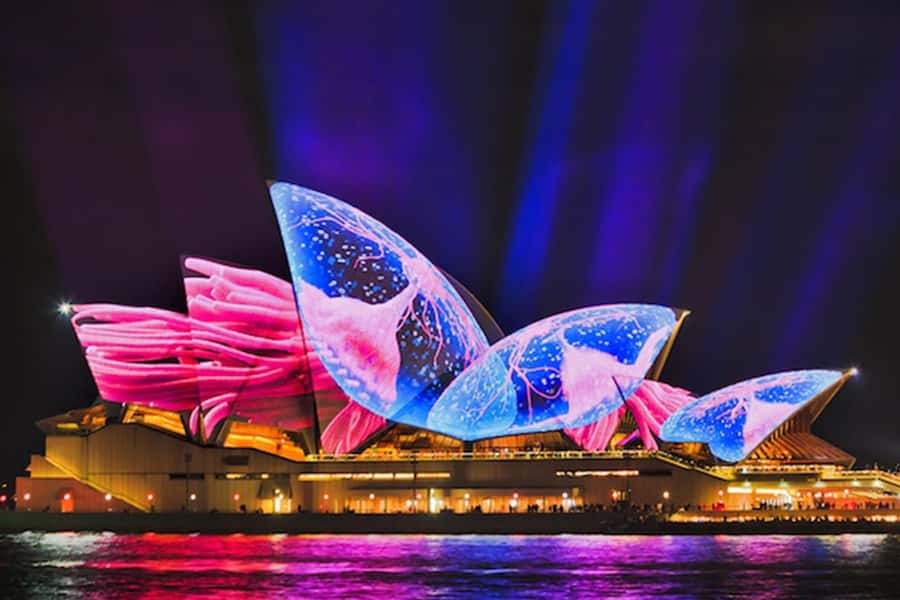 Sydney: Bring Your Own Drinks Vivid Harbour Cruise - Boarding at Pier 2, Walsh Bay