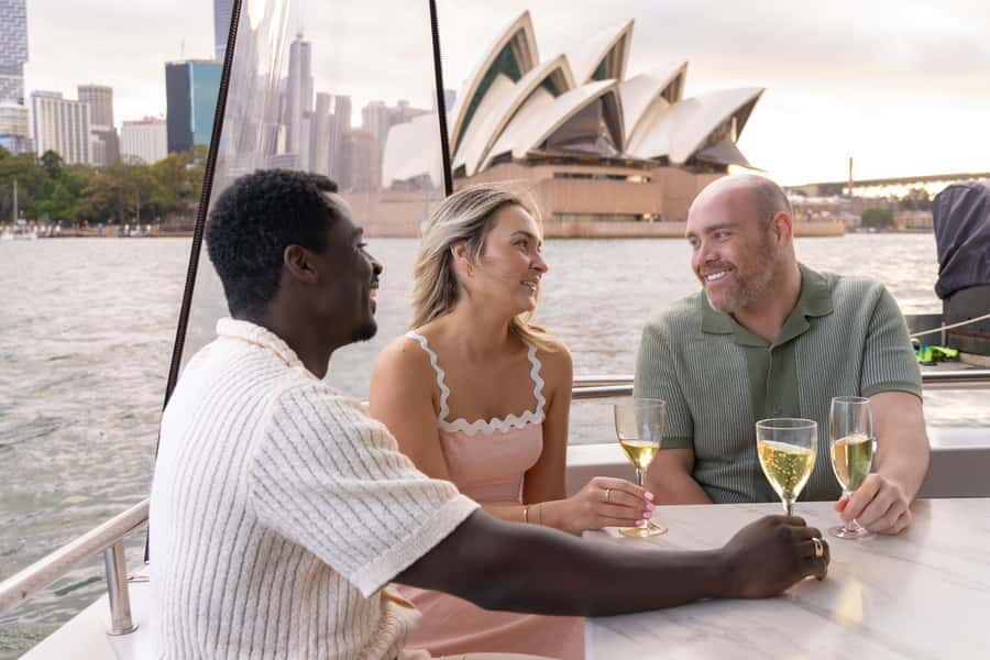 Sydney: Golden Glow Sunset Harbour Cruise with 1 Drink - Finding a good place on the boat