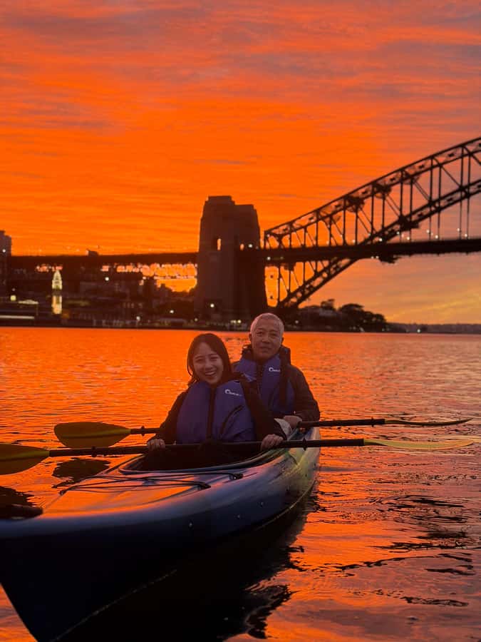 Sydney Sunrise Kayak Tour on Sydney Harbour - The safety briefing and first paddle