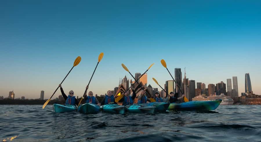 Sydney Sunrise Kayak Tour on Sydney Harbour - The Opera House in the first golden light