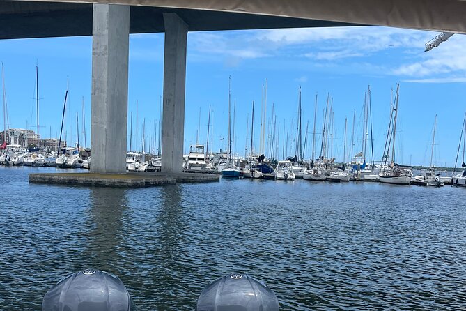 White point Battery and River Run through Charleston Harbor Boat - Starting at Ashley Marina and Heading Under the Bridge
