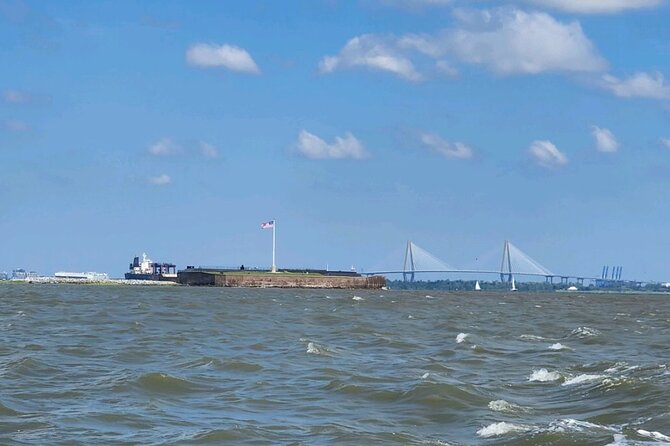 White point Battery and River Run through Charleston Harbor Boat - Castle Pinckney and the South Channel