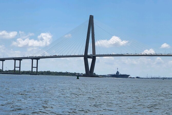 White point Battery and River Run through Charleston Harbor Boat - Waterfront Park and the Harbor Pilots Office